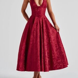 EFFIE MIDI DRESS - RED
